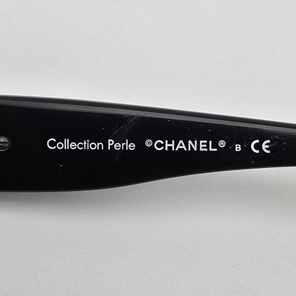 Chanel 3155-H c 1103 Collection Perle Black Eyeglasses Frame w/ Case Italy 53mm - Picture 9 of 16